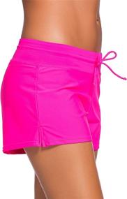 img 2 attached to 👙 Satinior Women's Clothing Swimsuit Tankini Set with Boardshort Swimwear - Available at Swimsuits & Cover Ups