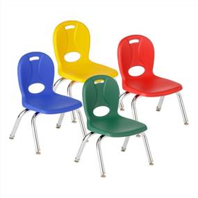 img 3 attached to Colorful 12" Preschool Chairs For Structured Learning: Sprogs LNT-112-CSW-AS (Pack Of 4)