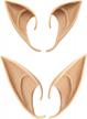 2 pairs of soft pointed fairy pixie elf ears for cosplay, anime parties, and dress up costumes (long and short) logo