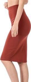 img 1 attached to Apareum Womens Length Pencil DKOlive Women's Clothing for Skirts