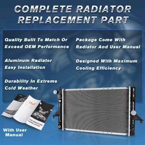 img 3 attached to 🔥 DWVO Complete Radiator Compatible with 1994-2002 Saturn SC1 SC2, SL SL1 SL2, SW1 SW2 - 1.9L L4 4Cyl DWRD1020