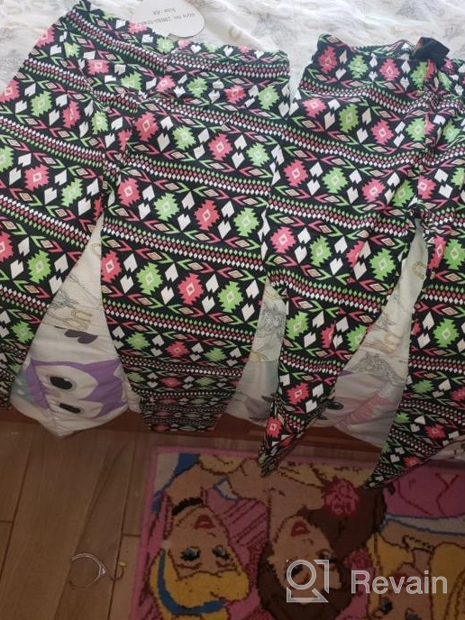 img 1 attached to 👧 Girls' Love Leggings: Comfy Stretch Solid & Printed Leggings Set (2-Pack) review by Amy Fowler