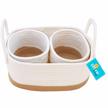 woven storage baskets for shelves: organize toys, clothes and more with organihaus selection of 3 honey-colored baskets - perfect for baby changing logo