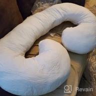 img 1 attached to C Shaped Maternity Body Pillow For Sleeping - INSEN Pregnancy Pillow With Velvet Cover review by Russell Ross
