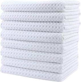 img 4 attached to 🧽 POLYTE Ultra Premium Microfiber Kitchen Dish Hand Towel Waffle Weave, 8 Pack: Superior Cleaning and Durability
