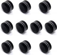 set of 10 black cnc aluminum bolt cap covers with push-on topper for harley touring street glide road king models, 9mm/3/8-inch logo
