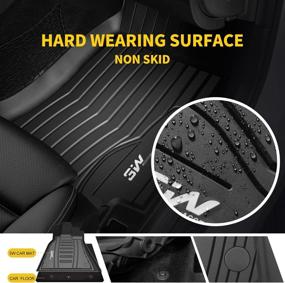 img 1 attached to 🔝 Premium 3W Floor Mats and Cargo Liner for Benz GLC 2016-2022 - Custom Fit TPE All Weather Mats, Black