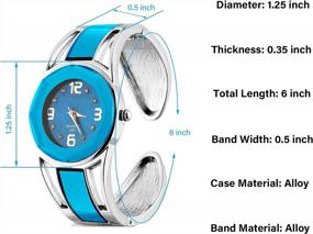 img 1 attached to Stunning EleONEPTION Bangle Watches For Women: Rhinestone Dial With Stainless Steel Band And Watch Box In Six Different Colors