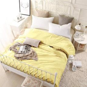 img 2 attached to YEMYHOM Beige 100% Cotton Duvet Cover For 60X80 Weighted Blanket Inner Layers - Removable And Washable