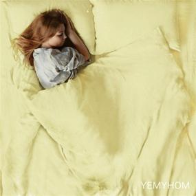 img 3 attached to YEMYHOM Beige 100% Cotton Duvet Cover For 60X80 Weighted Blanket Inner Layers - Removable And Washable
