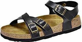 img 1 attached to U-Lite Womens Soft Footbed Cowhide Women Arch Support Insole Back Strap Sandal Supporting Sandals