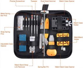 img 3 attached to Complete 168-Piece Watch Repair Kit With Carrying Case - Includes Professional Watch Opener, Spring Bar Tool, Band Link Pin Remover/Installer Tool For Watch Band Adjustments And Maintenance