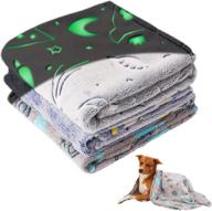 glow-in-the-dark swroom blankets: cozy flannel throws for dogs, puppies, cats, and kittens - 1 pack of 3! logo