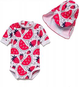 img 4 attached to UPF 50+ Sun Protection BONVERANO Baby Boys Swimsuit - YKK-Button Zipper One Piece Toddler Bathing Suit