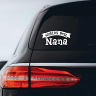 👵 bargain max decals - worlds best nana sticker decal for car laptop & notebook (white, 8 inch) логотип