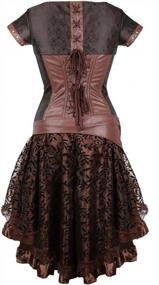img 2 attached to Women'S Steampunk Gothic Overbust Corset And Skirt Set Halloween Costume