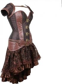 img 3 attached to Women'S Steampunk Gothic Overbust Corset And Skirt Set Halloween Costume