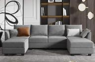 transform your living space with a chic grey modular sectional sofa and ottoman set from honbay logo
