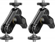 enhance your dslr video shooting with 1/4" dual ball mount magic arm monitor mount - 2 packs logo