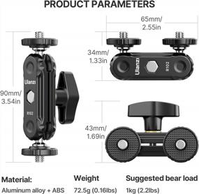 img 1 attached to Enhance Your DSLR Video Shooting With 1/4" Dual Ball Mount Magic Arm Monitor Mount - 2 Packs