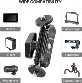 img 2 attached to Enhance Your DSLR Video Shooting With 1/4" Dual Ball Mount Magic Arm Monitor Mount - 2 Packs