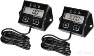 🕗 pack of 2 runleader digital timer tachometer with maintenance reminder, user shutdown - ideal for ztr lawn mower, tractor, generator, marine outboard, atv motor, snowmobile, gas powered equipment логотип