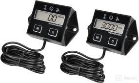 img 4 attached to 🕗 Pack of 2 Runleader Digital Timer Tachometer with Maintenance Reminder, User Shutdown - Ideal for ZTR Lawn Mower, Tractor, Generator, Marine Outboard, ATV Motor, Snowmobile, Gas Powered Equipment