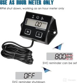 img 1 attached to 🕗 Pack of 2 Runleader Digital Timer Tachometer with Maintenance Reminder, User Shutdown - Ideal for ZTR Lawn Mower, Tractor, Generator, Marine Outboard, ATV Motor, Snowmobile, Gas Powered Equipment