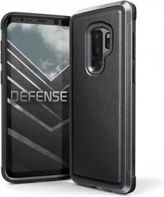 img 4 attached to Raptic Lux Samsung Galaxy S9 Plus Black Leather Case - Military Grade Drop Tested With Anodized Aluminum, TPU, And Polycarbonate Materials For Maximum Protection