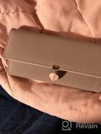 картинка 1 прикреплена к отзыву Vegan Leather Leaf Pendant Women'S UTO Wallet With RFID Protection For Cards, Phone, Checkbook And Coins от Jessica Kennedy