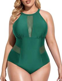 img 4 attached to Swimsuits Swimwear V Neckline Ruched Monokini Women's Clothing ~ Swimsuits & Cover Ups