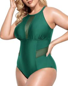 img 2 attached to Swimsuits Swimwear V Neckline Ruched Monokini Women's Clothing ~ Swimsuits & Cover Ups