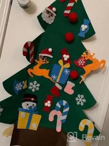 img 6 attached to Набор елочных игрушек Aytai из войлока с украшениями для детей - идеальный рождественский подарок и украшения для дверей/стен для празднования Нового года