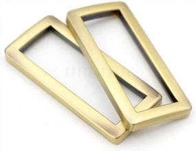 img 4 attached to CRAFTMEMORE Metal Flat Rectangle Rings Buckle For Bag Belt Strap Heavy Duty Loop Quality Finish 6 Pack VTLP (1 1/2 Inches (38 Mm), Brushed Brass)