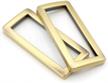 craftmemore metal flat rectangle rings buckle for bag belt strap heavy duty loop quality finish 6 pack vtlp (1 1/2 inches (38 mm), brushed brass) logo