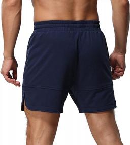 img 1 attached to Elastic Waist Men'S Shorts With Pockets - Perfect For Athletes, Gym-Goes, And Beach-Goers During Summer