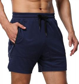 img 2 attached to Elastic Waist Men'S Shorts With Pockets - Perfect For Athletes, Gym-Goes, And Beach-Goers During Summer