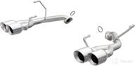 🚀 magnaflow competition series axle-back performance exhaust system 19362 - stainless steel 2in main piping, quad split rear exit, polished finish 4in exhaust tip - wrx performance exhaust kit logo