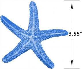 img 3 attached to Artificial Blue Starfish Coral Ornament For Fish Tank Decor - 2 Pack Of Quickun 3.5 Inch Silicone Resin Aquarium Decorations