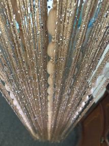 img 3 attached to Champagne 39X79 Inch Soft Ball Glitter Fringe Door String Curtains - Romantic Room Divider For Home Décor, Wedding Backdrop, Girls Bedroom Window & Party Doorways!