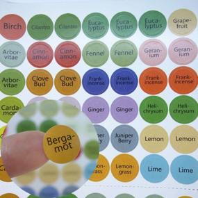 img 4 attached to 384 Essential Oil Bottle Cap Stickers For Ml Roller Bottles - Includes Blends And Blanks For Doterra/Young Living Oils - Stay Organized With Perfect Lid Labels For Aromatherapy Set