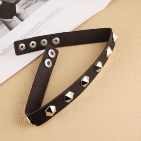 img 2 attached to Edgy And Stylish: HZMAN Spike Studded Collar Necklace For Men And Women