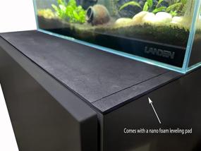 img 1 attached to Landen 20 Gallon Aquarium Stand and Cabinet - Wooden Fish Tank Stand for Reptile, Sea Saltwater, and Nano Tanks - Includes Foam Leveling Mat - Dimensions: W17.7xD17.7xH33.9 inches - Glossy White Painted Wood Stand (Stand Only)