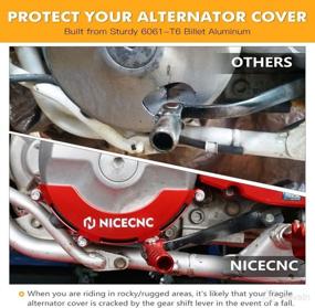 img 1 attached to 🔧 Upgraded Red Alternator Cover Guard Protector for Honda XR650L 1993-2022 - NICECNC 6061-T6 Billet Aluminum Compatible