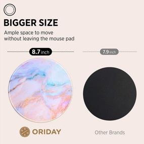 img 1 attached to Enhance Your Gaming Experience With Oriday'S Customized Soft Marble Round Mouse Pad - A Perfect Blend Of Aesthetics And Functionality