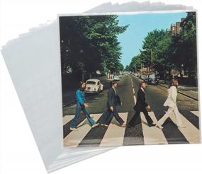 img 4 attached to 50 Pack Vinyl Record Sleeves, Clear 3 Mil. 12.75" X 12.5", Samsill Brand For Your Collection.