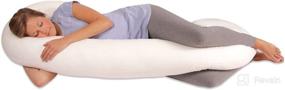 img 2 attached to 🌙 Navy Snoogle Original Total Body Pillow - Enhance Your Sleep with a Total Body Comfort Pillow