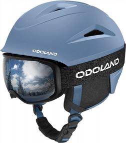 img 4 attached to Odoland Snow Helmet Ski & Snowboard Safety Gear With Goggles For Men Women And Youth
