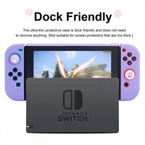 img 3 attached to BRHE Switch Case For Nintendo Switch Dockable Switch Protective Case Cover For Switch With Glass Screen Protector, Anti-Scratch Shock-Absorption Grip Cover