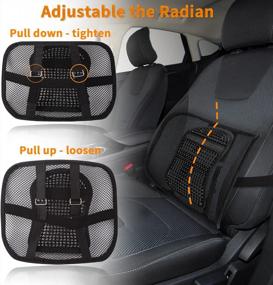 img 3 attached to Samyoung Mesh Back Lumbar Support Cushion | Breathable Office Chair & Car Seat 12" X 16